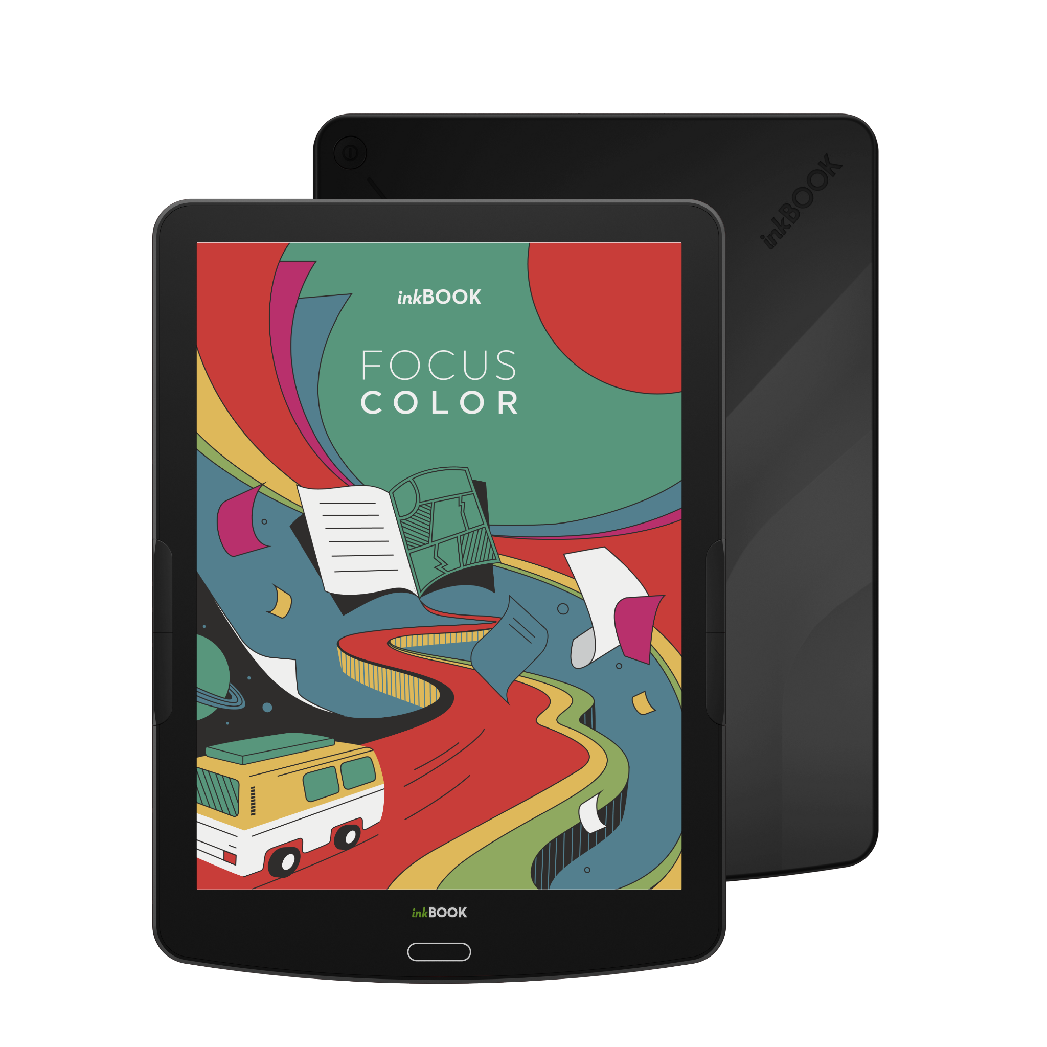 inkBOOK Focus Color e-book reader front view