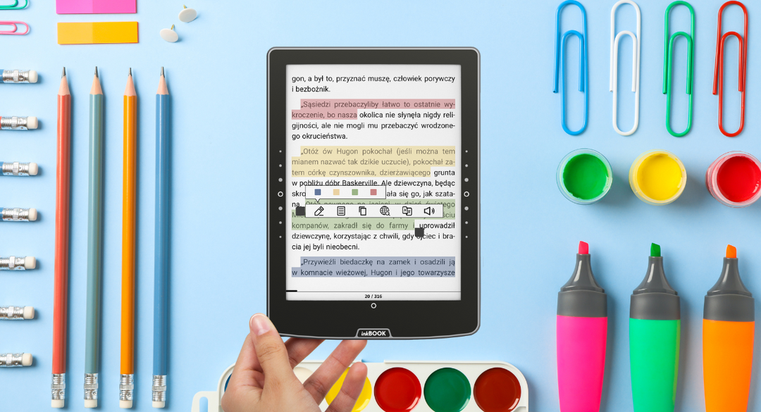 6" ebook reader with color screen inkBOOK Solaris Color